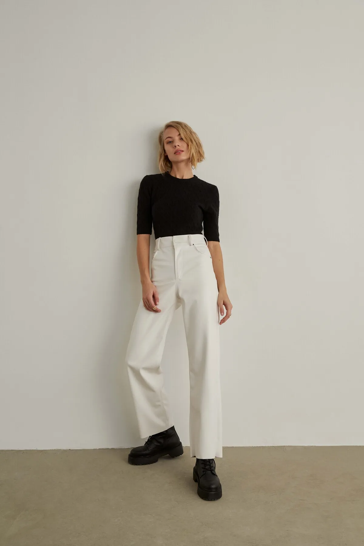 VATKALI  Lederhose Weiß