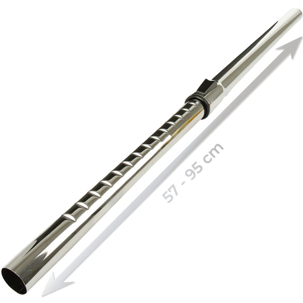 McFilter Teleskoprohr Saugrohr Rohr, Zubehör für alle Staubsauger Modelle mit Anschluss Ø 35mm, Länge: ca. 57-95cm, ausziehbar