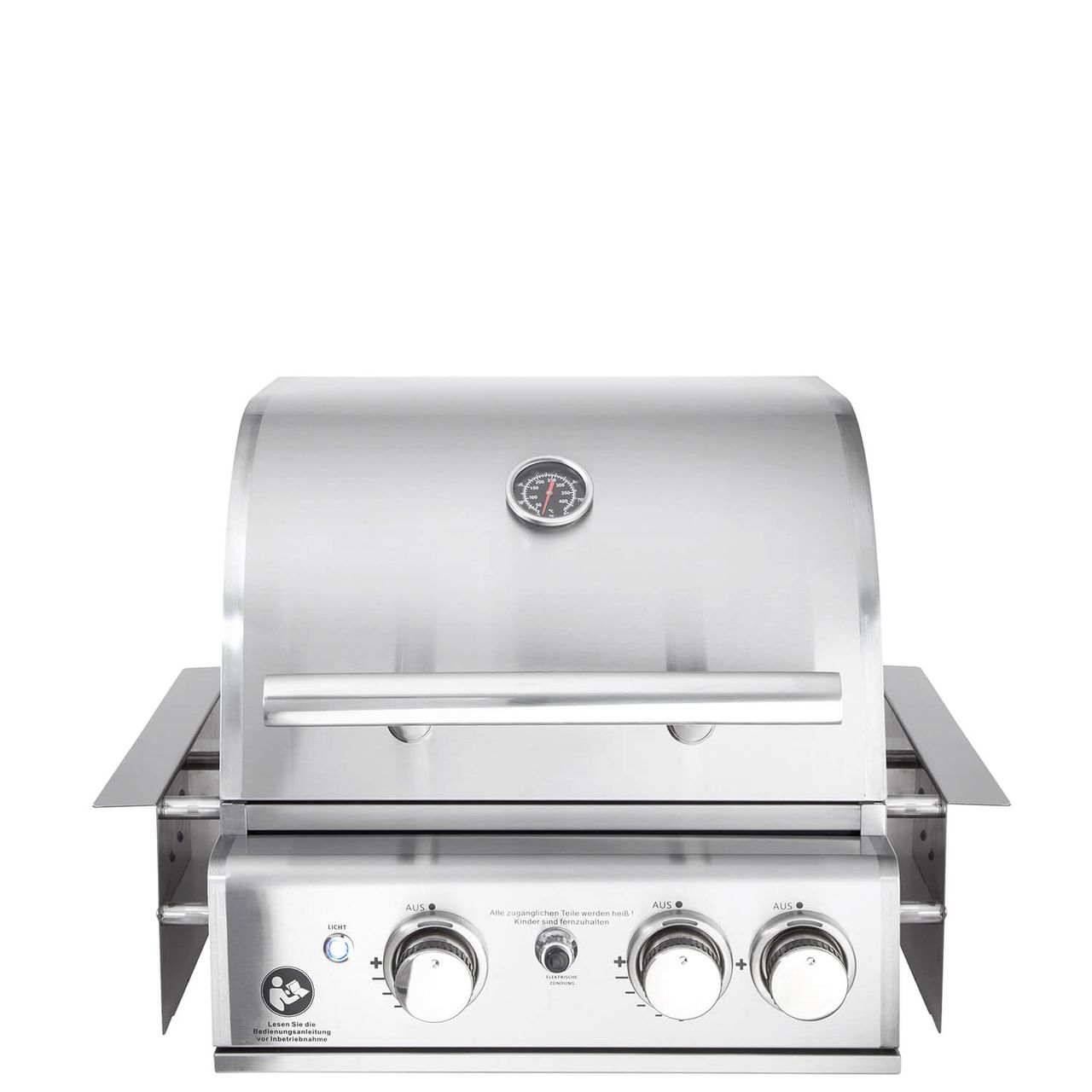 Allgrill TOP-Line CHEF S - BUILT-IN Variante - Edelstahl, 2 Brenner, Backburner und Air-System