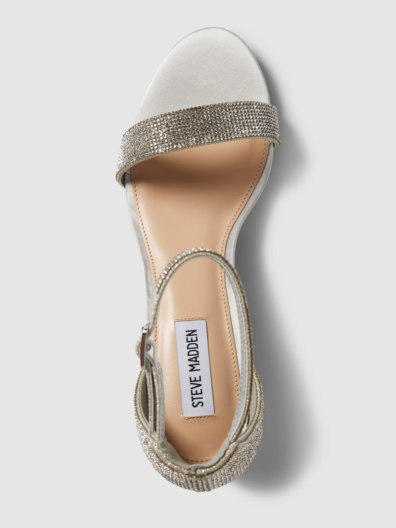 Sandalette mit Strasssteinbesatz Modell 'IRENE' in silber