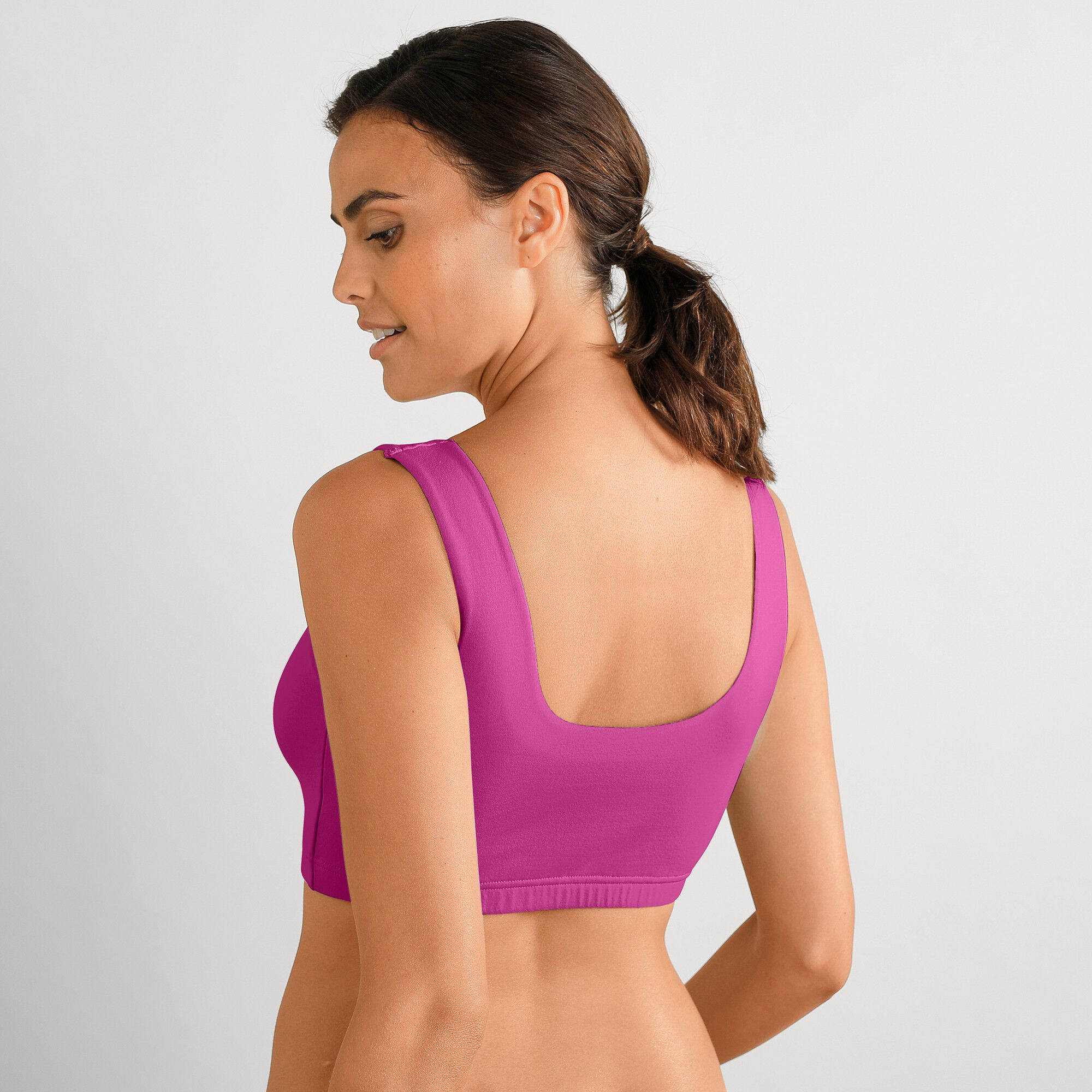 Brassière confort coton stretch doublé sans armatures