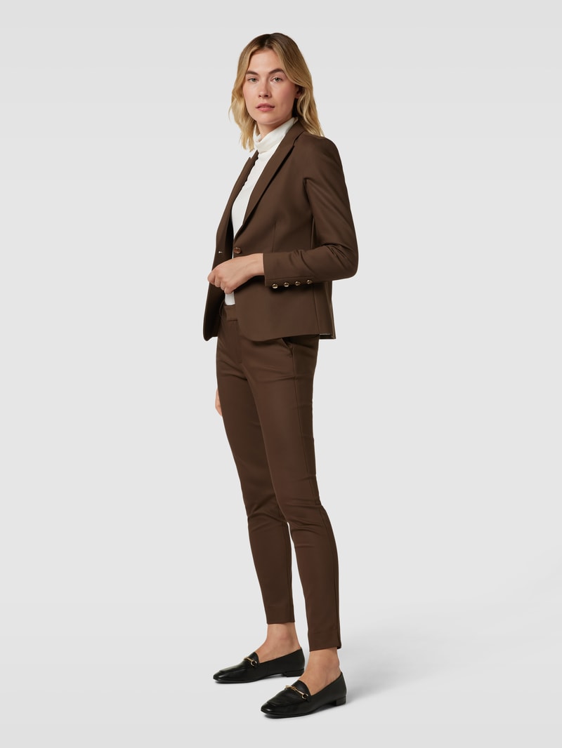 Blazer mit Label-Detail Modell 'Blake' in dunkelbraun