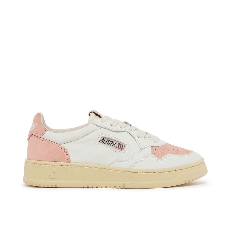 Autry Wmns Medalist Low suede/leat wht/pink