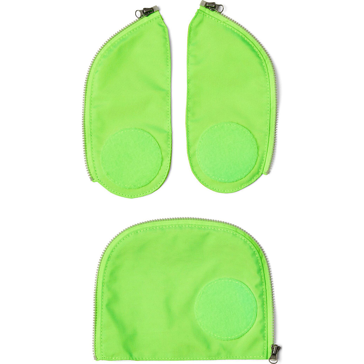 Zip-Set Fluo grün, 3-tlg.