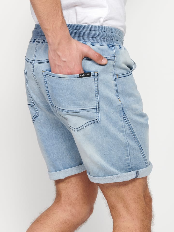 KOROSHI Bermuda Jogger Denim in blau günstig kaufen