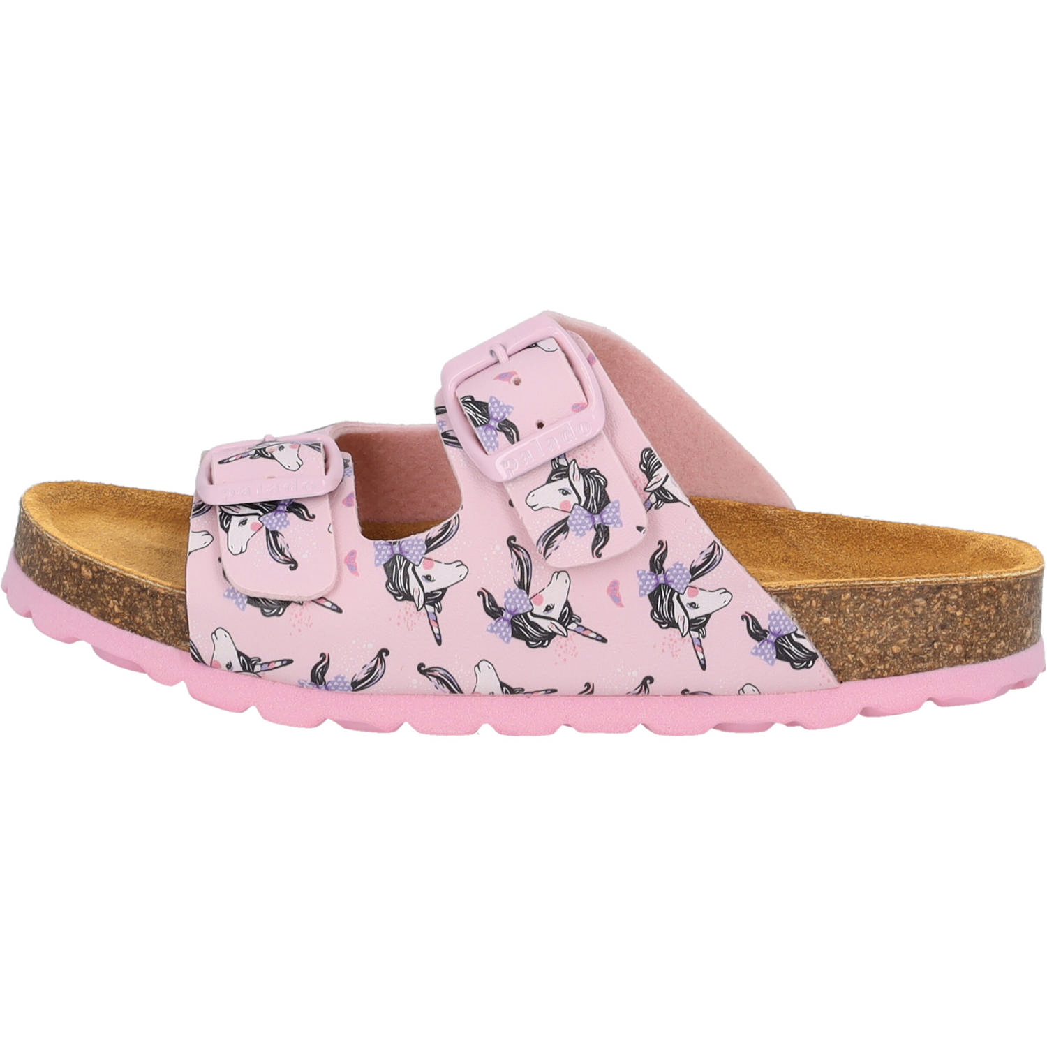 Palado Kids Korfu G Print, Pantoletten, Kinder, Rosa Unicorn