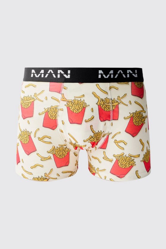 Man Boxershorts mit French Fries Print