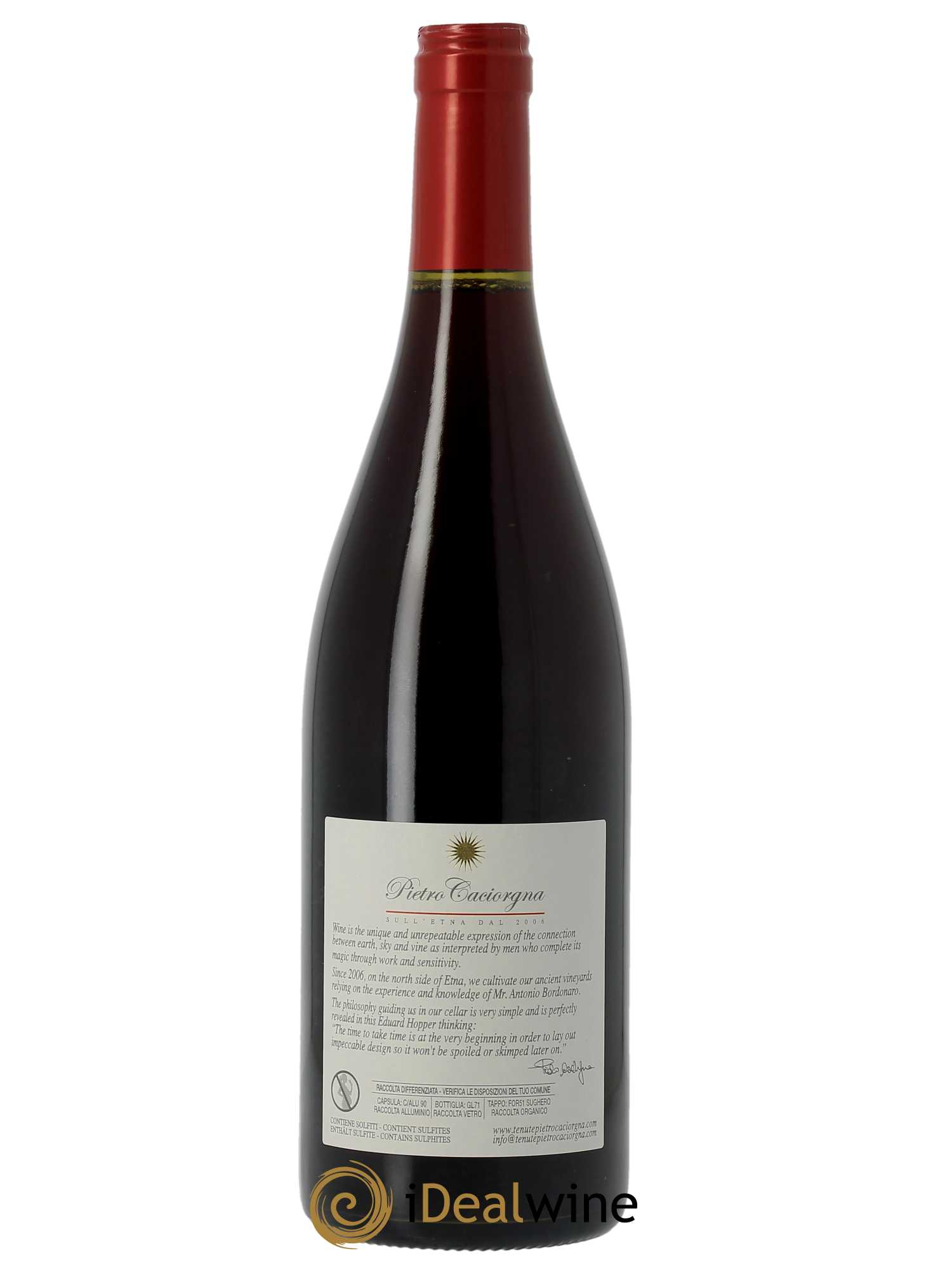 Etna Rosso DOC Azienda Agricola Pietro Caciorgna Guardoilvento  2021 - Lot de 1 Bouteille