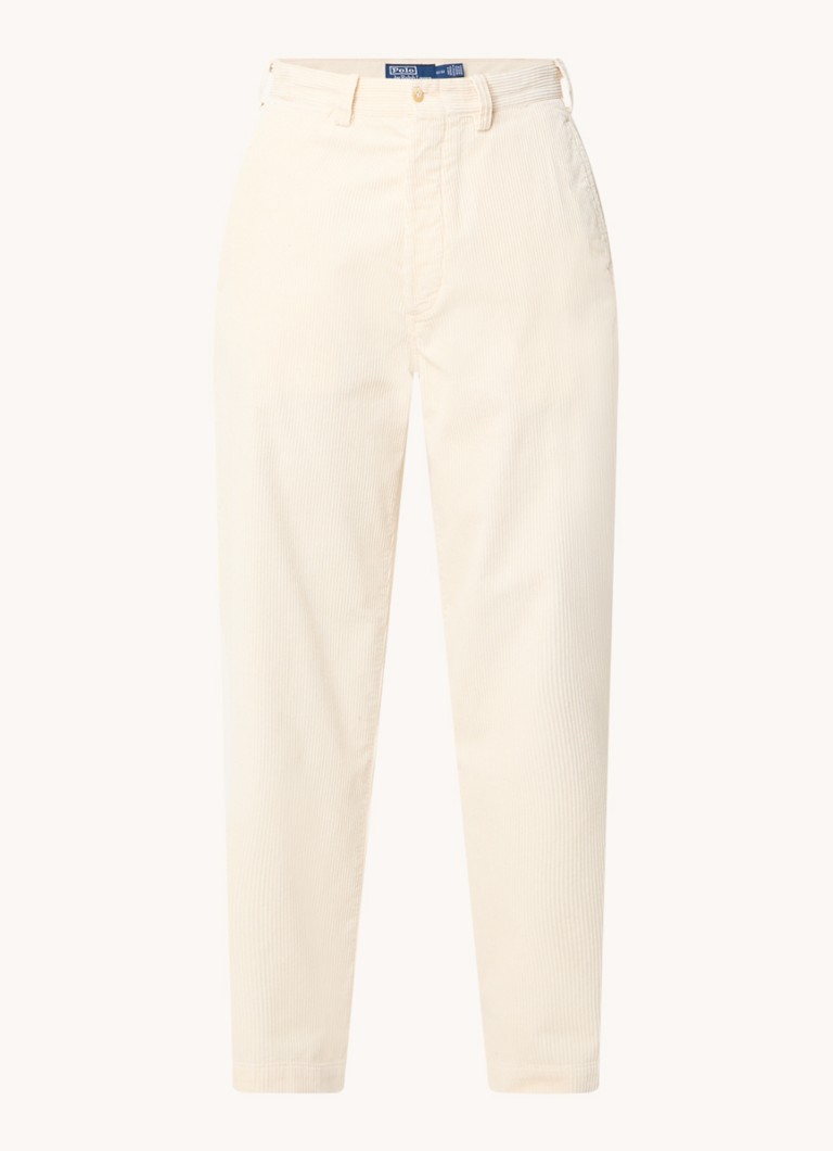 Pantaloni chino din catifea reiată cu croială dreaptă și buzunare laterale Ralph Lauren