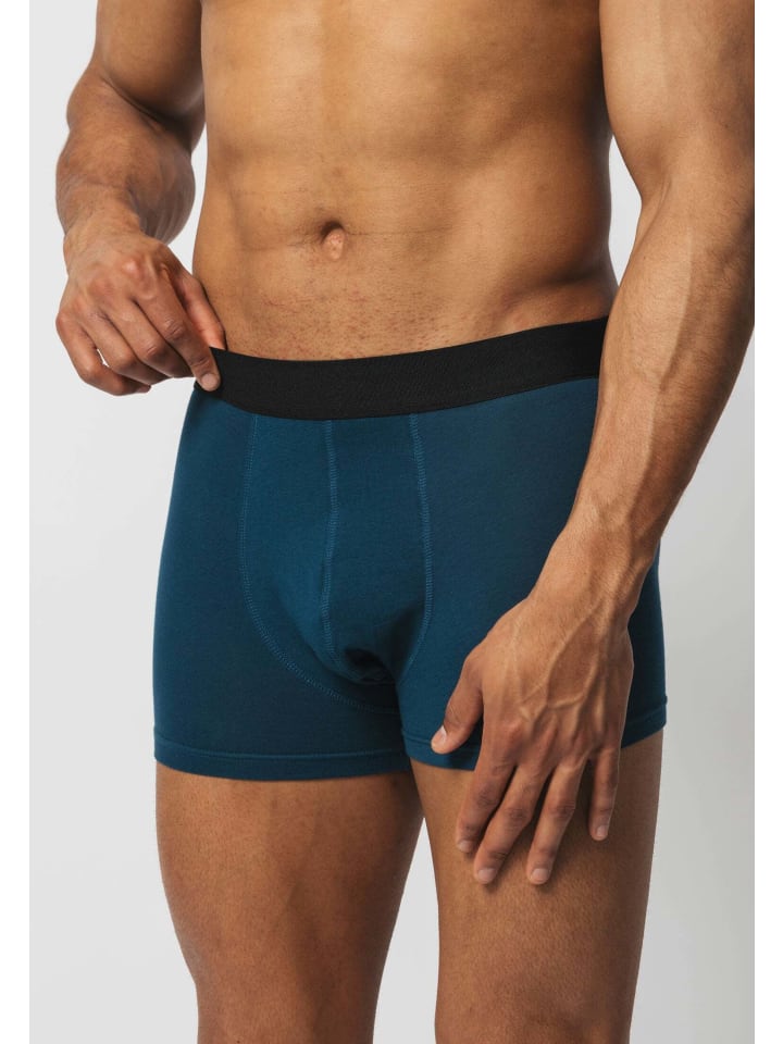 SNOCKS Boxershorts ohne Logo aus Bio-Baumwolle 6 Stück in Mix (Rot/Olive/Blau) günstig kaufen