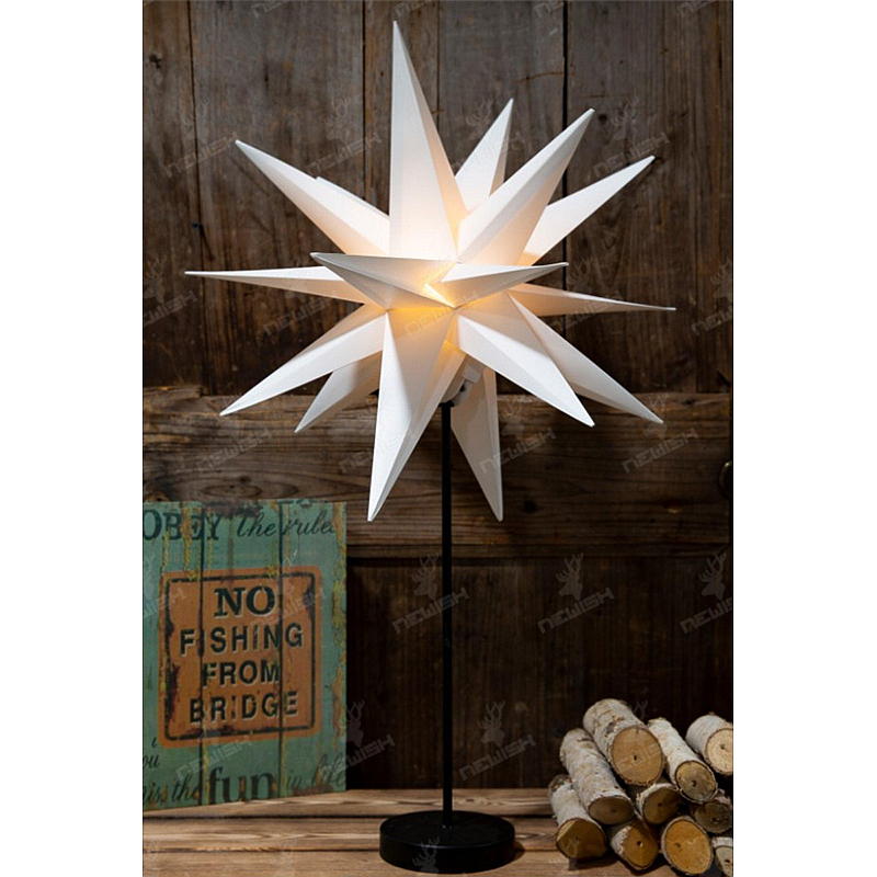 Light IT Julestjerne Blåis 46 cm, på fot