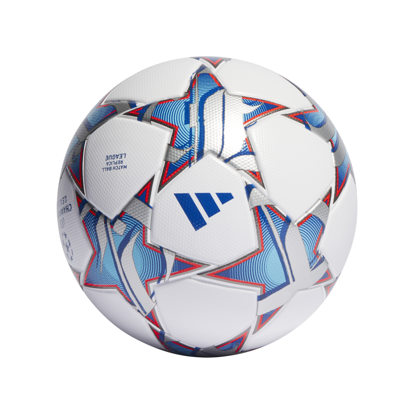 adidas UCL League Trainingsball Weiss Silber Blau