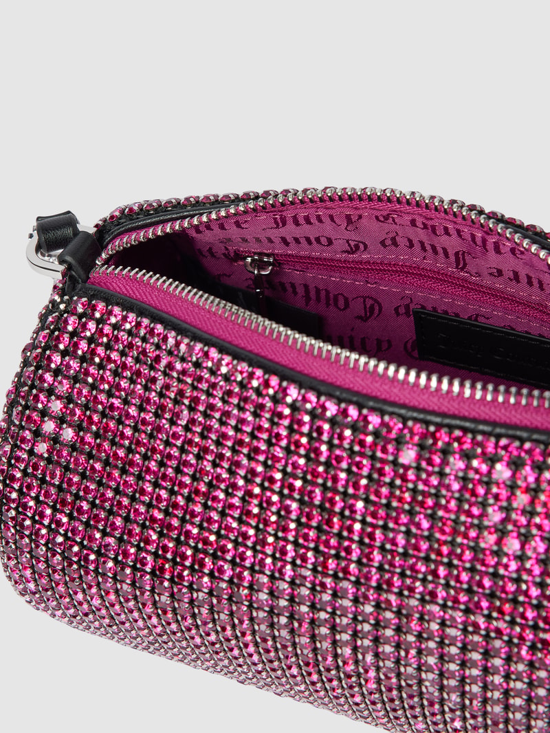 Pochette mit Ziersteinbesatz Modell 'Louisa' in pink