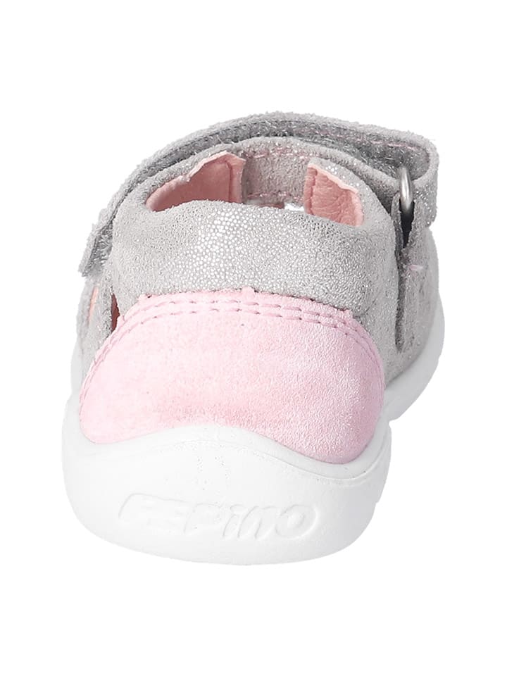 PEPINO Leder-Sandalen in Grau/ Rosa günstig kaufen