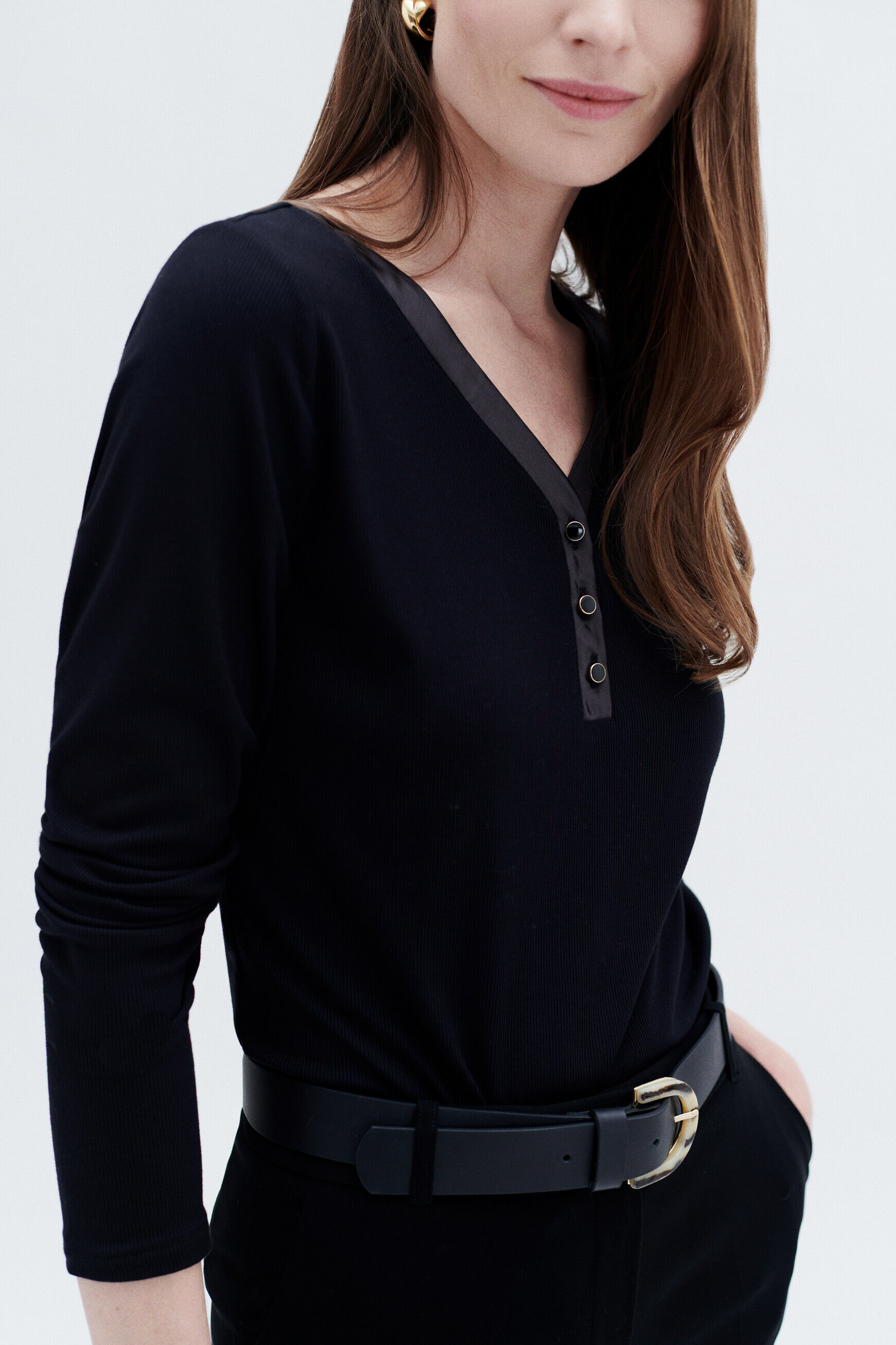 T-shirt tany noir femme