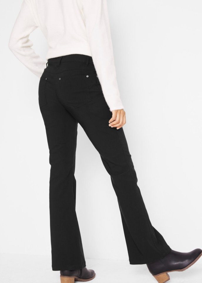 Bengalin-Stretch-Hose mit verstellbarem Bund, Flared