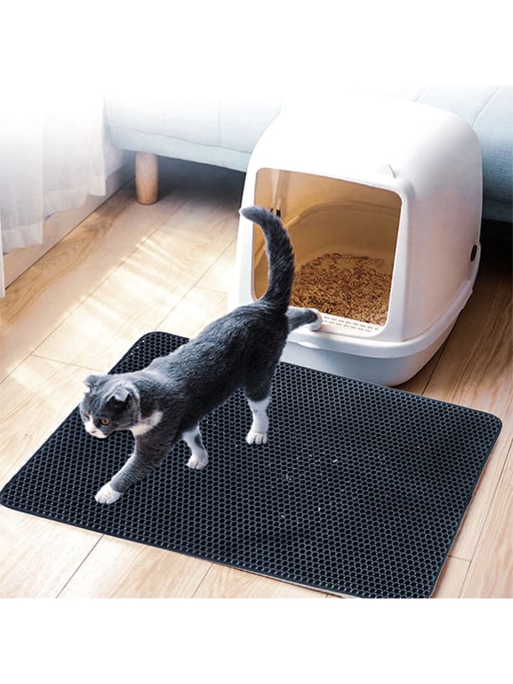 Intirilife Katzenklo Matte in Schwarz günstig kaufen onesize