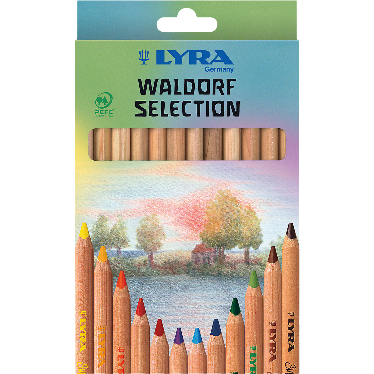 Super FERBY Buntstifte Waldorf Selection, 12 Farben, natur