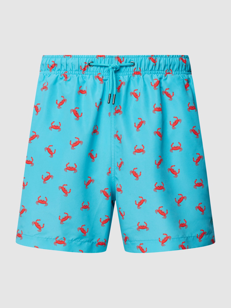 Badehose mit Allover-Muster in türkis