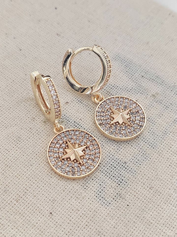 atelier MIU Vergold. Creolen mit Edelsteinen günstig kaufen onesize