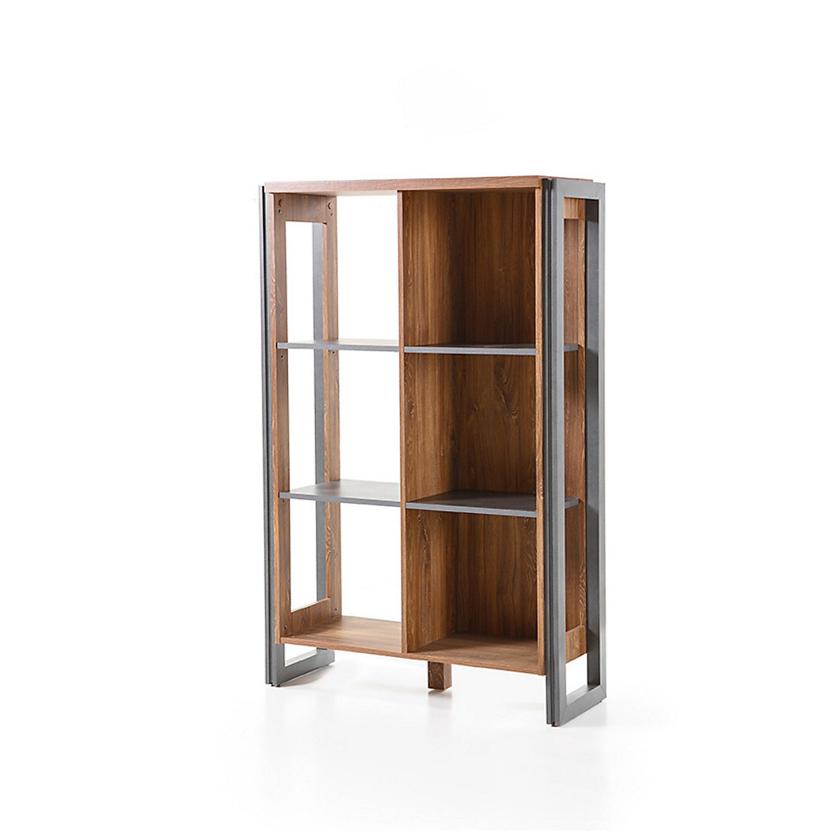 Standregal Bücherregal Detroit 90cm mit 6 offenen Fächern
