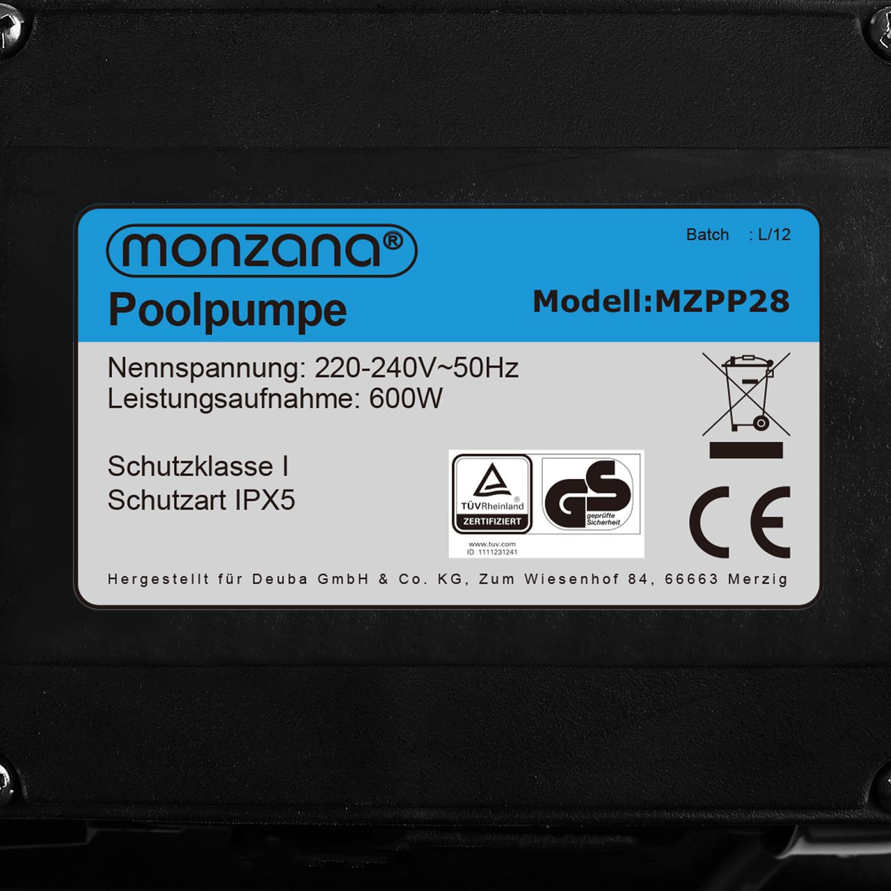 Casaria monzana® Sandfilteranlage 15.900 L/h mit Vorfilter