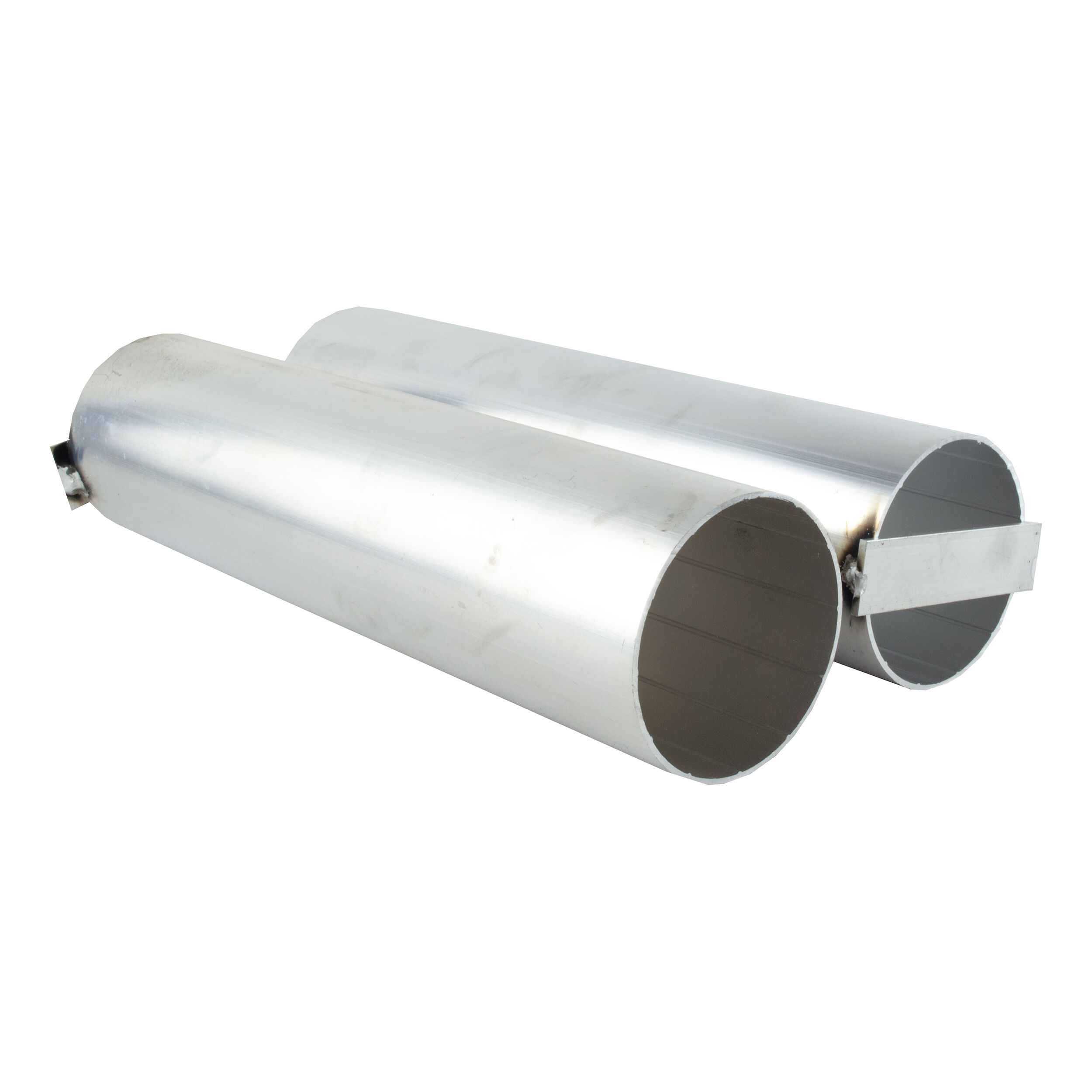 Bodenhülsen 85mm Im Doppelpack, Rund - Silber