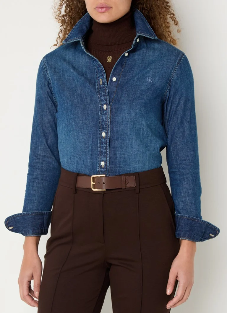 Μπλούζα Ralph Lauren με σχέδιο chambray και κέντημα λογότυπου