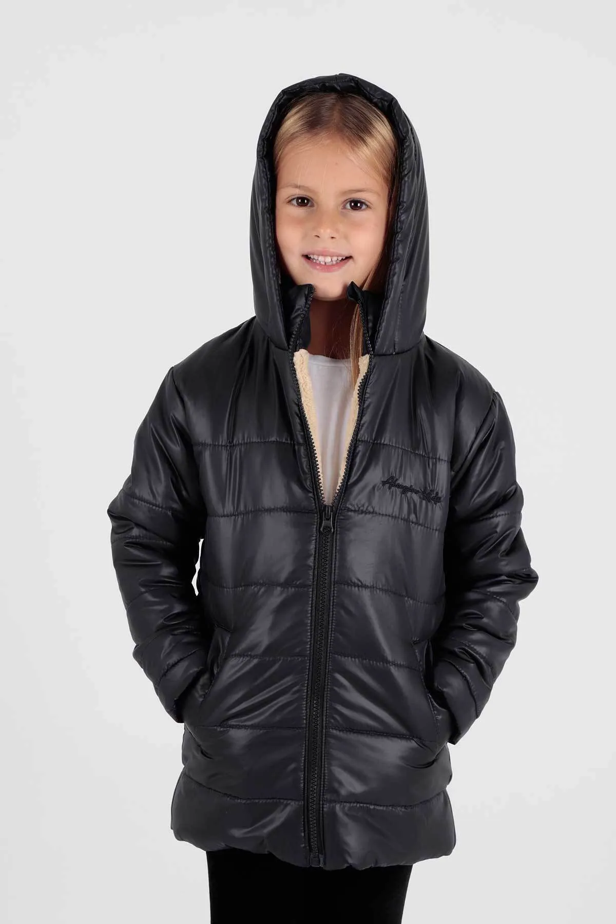 AHENGİM  Kindermantel für Mädchen mit Welsoft-Innenseite, Mädchenmantel Ak2236
