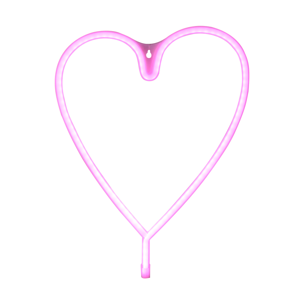 Neon-LED-Bild Neon-Herz pink