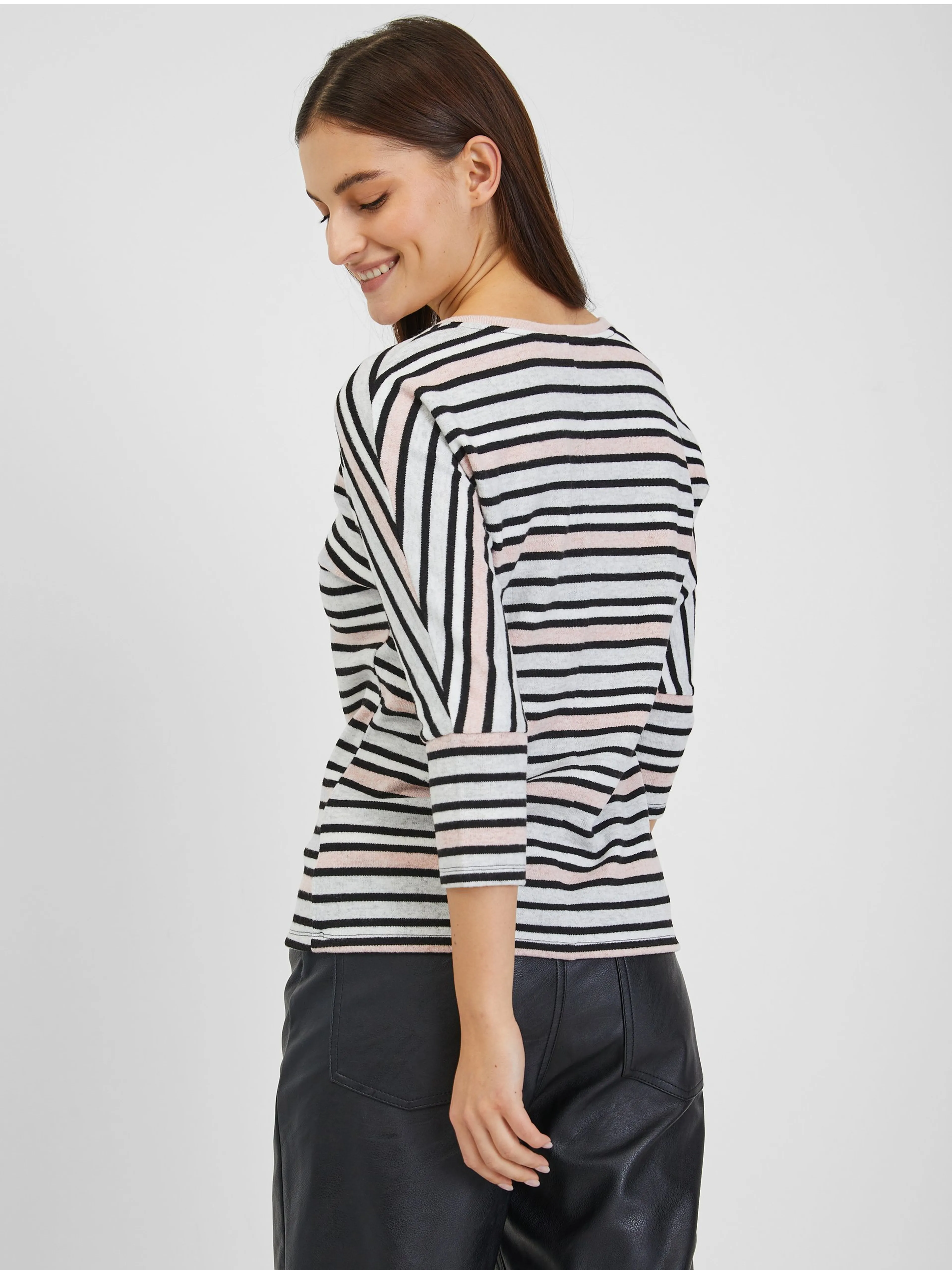 Hellblau gestreiftes Damen-T-Shirt ORSAY