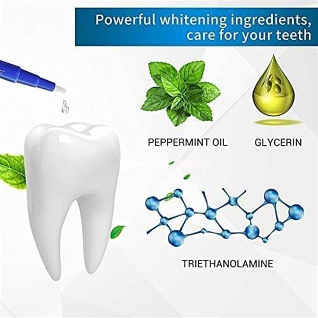 XDeer Zahnbleaching-Kit 2xZahnweiß Stift,Teeth Whitening Pen,20+Zahnaufhellung Anwendungen, Zahnbleaching,Schnelles Zähne Aufhellen,Sanftes Zähne Bleichen
