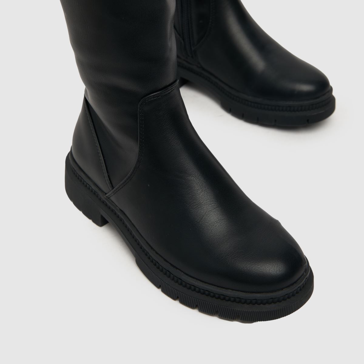 Schuh svarta Dancer knäböjda flickor Junior stövlar