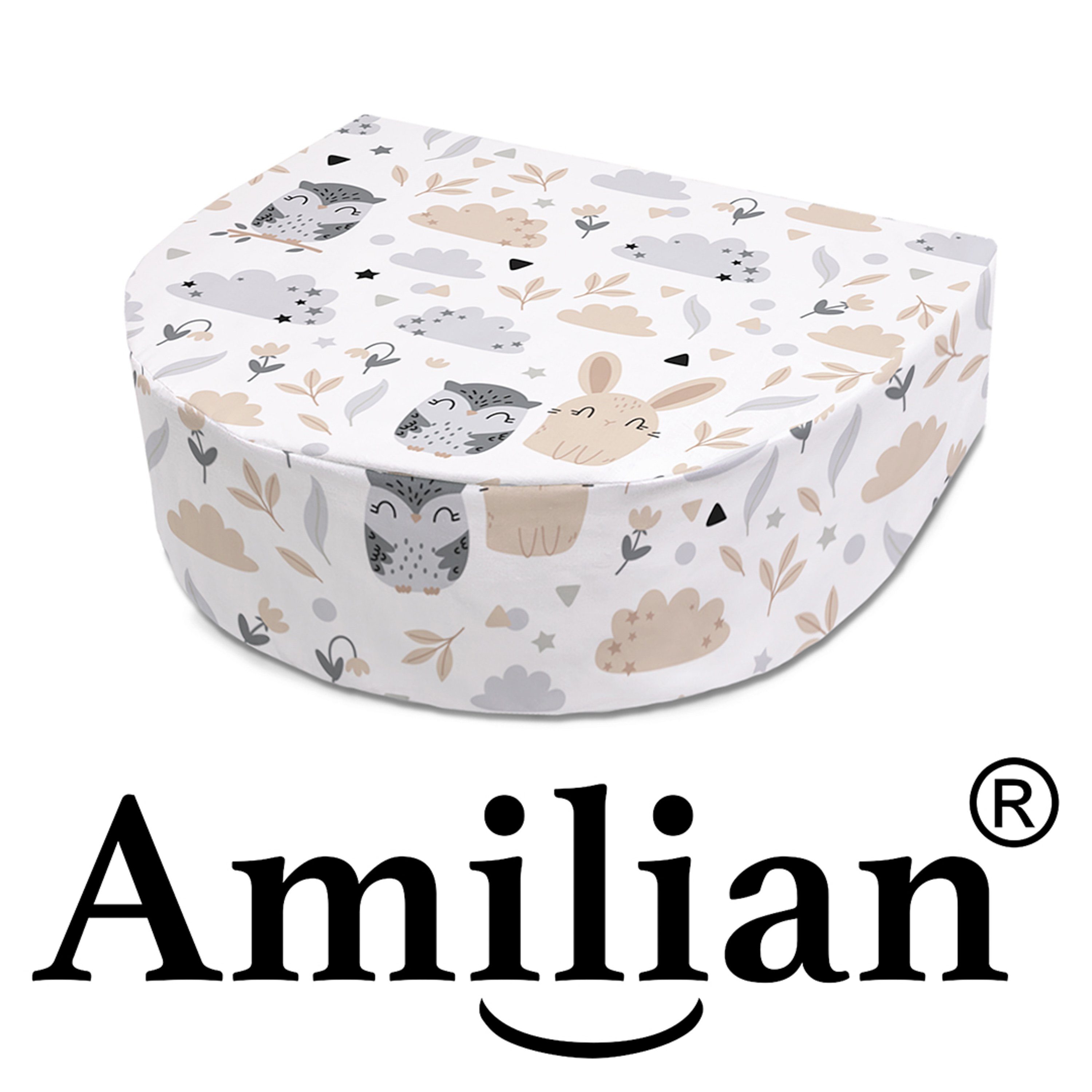 Amilian Sitzkissen Amilian Kissen; Keilkissen; Kopfkissen; Rückenstützkissen; Sitzkissen; Beinkissen; Sitzerhöhung; Stillkissen; Pillow; Sitzkeilkissen; Nackenkissen für Kinder; Erwachsene; Seitenschläfer, Bezug 100% Baumwolle