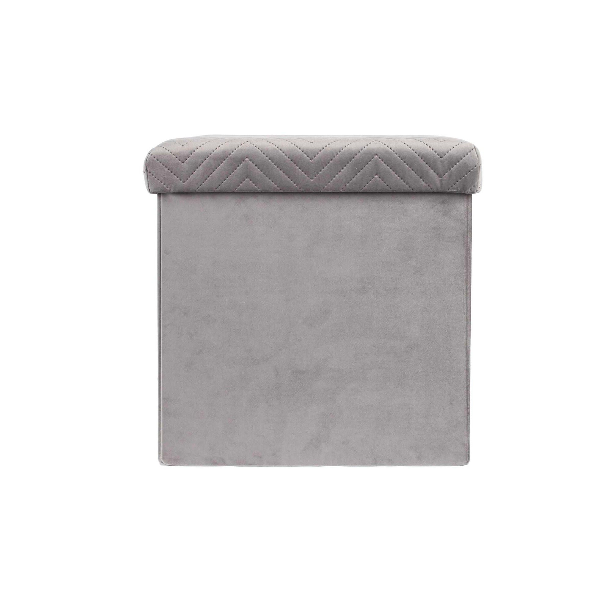 Coffre-pouf pliable – revêtement velours