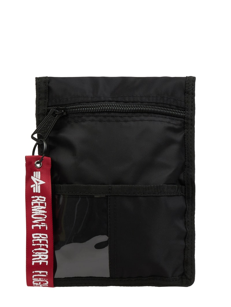 Umhängetasche mit Logo in schwarz