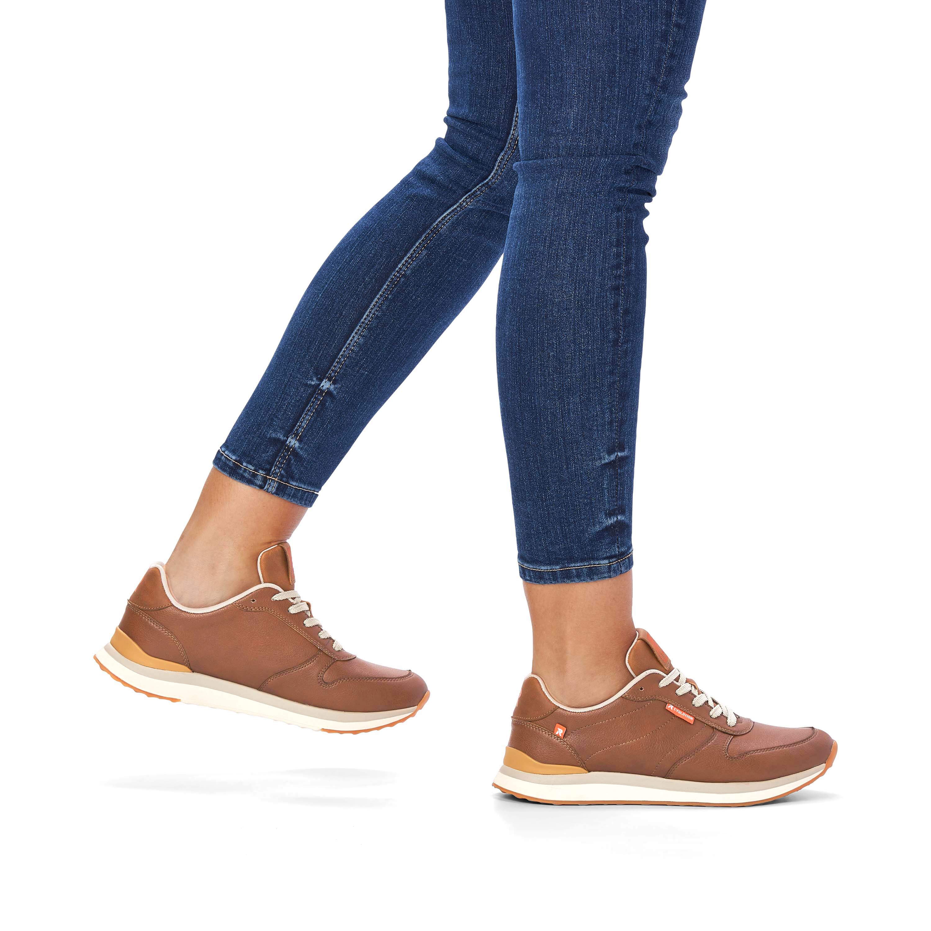 Rieker Damen Sneaker Low wood brown