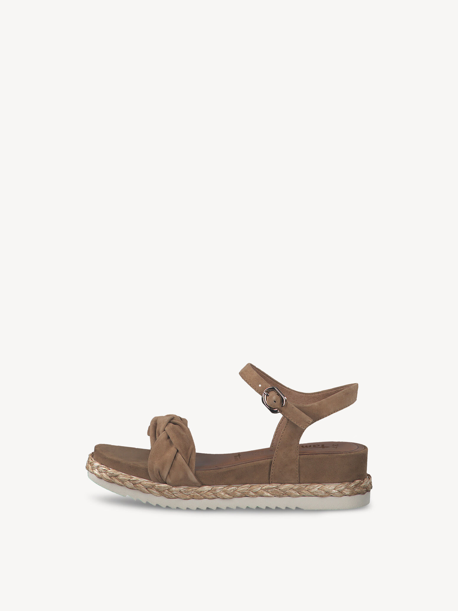 Sandale à talon en cuir - marron