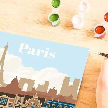 CreArt Farbenfrohes Paris - Malen nach Zahlen für Erwachsene