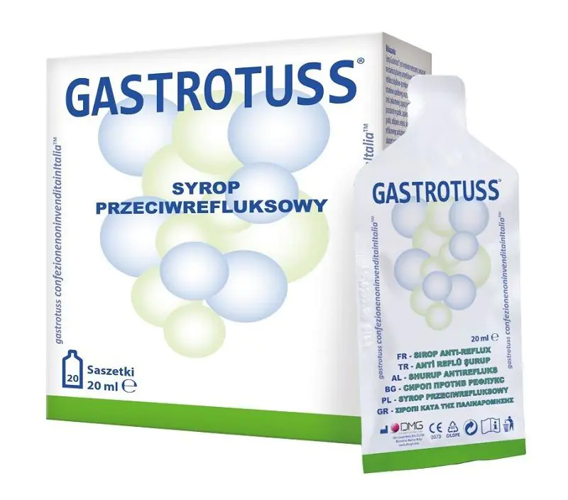 Gastrotuss, Ublažavanje simptoma gastroezofagealnog refluksa, Sirup u vrećicama