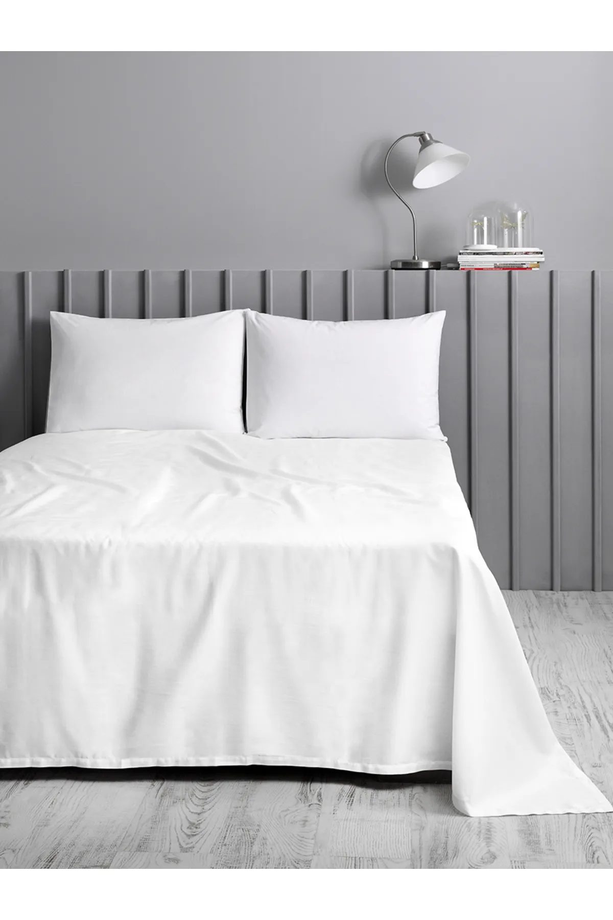 Karna Home  Klassisches Doppel-Bettbezug-Set aus Baumwollsatin