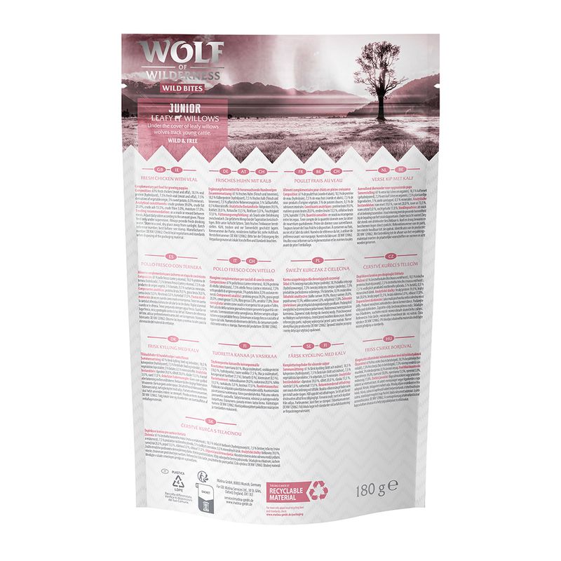 Wolf of Wilderness Snack - Junior Wild Bites 180 g