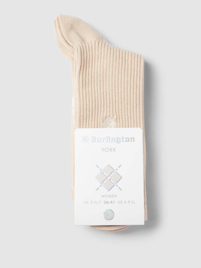 Socken mit Label-Details in beige
