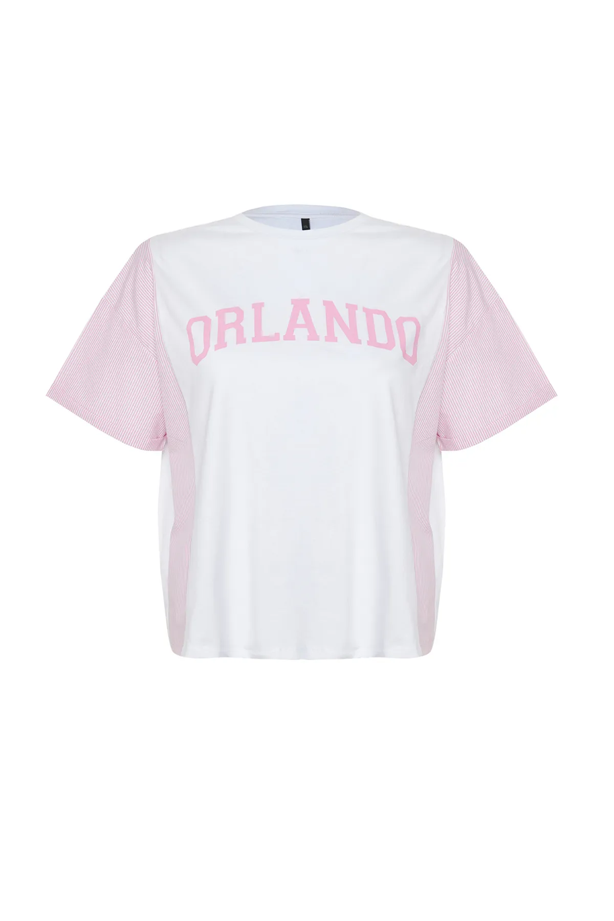 Trendyol Curve  Große Größen in T-Shirt - Rosa - Oversized