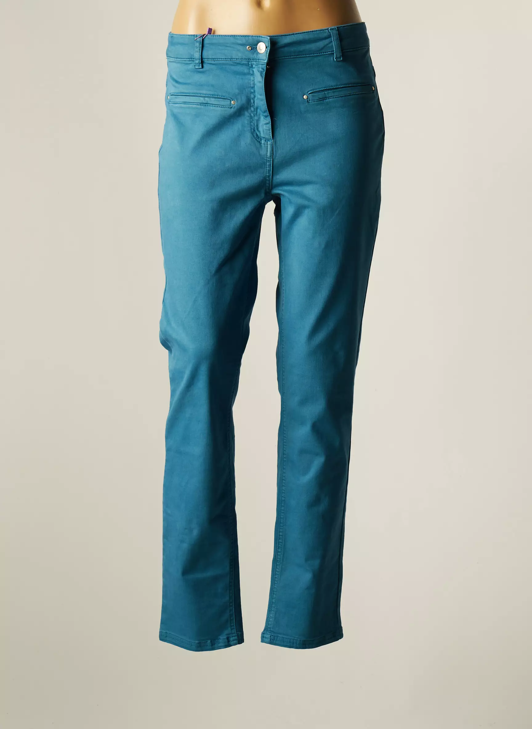 Julie Guerlande Pantalons Slim Femme couleur bleu