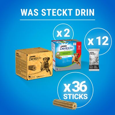 PURINA Dentalife Tägliche Zahnpflege-Snacks für große Hunde (25-40 kg)