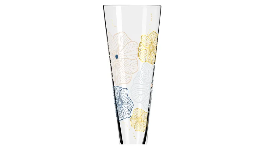 RITZENHOFF Champagnerglas Goldnacht  #36 von Concetta Lorenzo H23 Schwarz, Silber, Gold