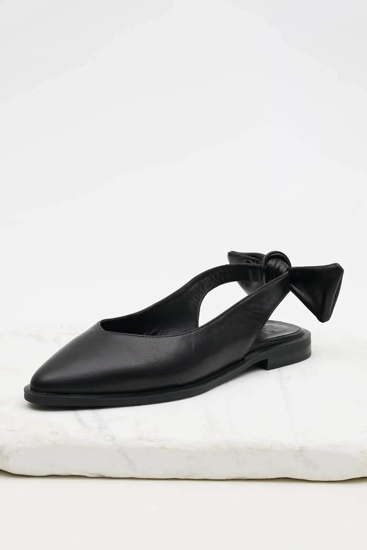 Mio Gusto  Bonny Daily Ballerina-Schuhe aus echtem Leder in Schwarz für Damen