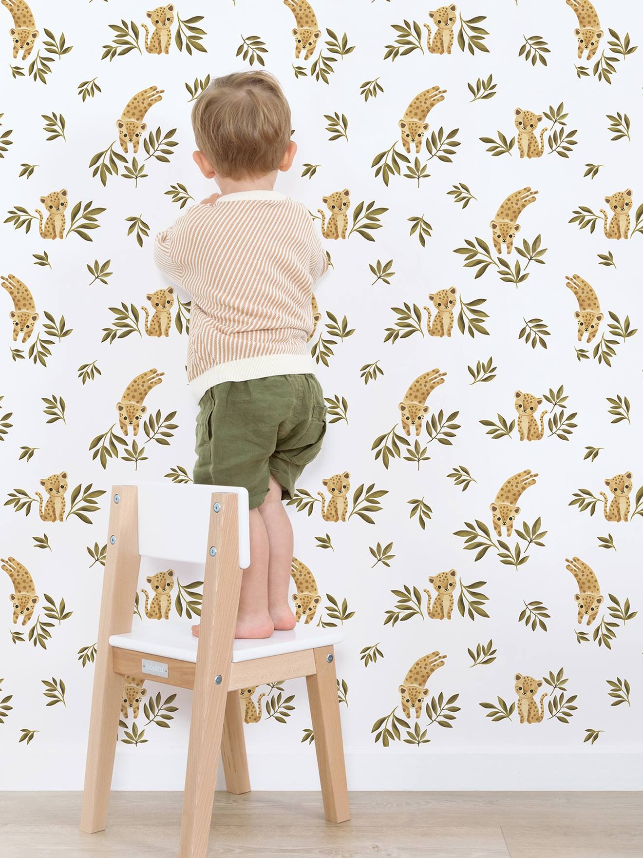 Papier peint Léopard Savane Felidae LILIPINSO ocre