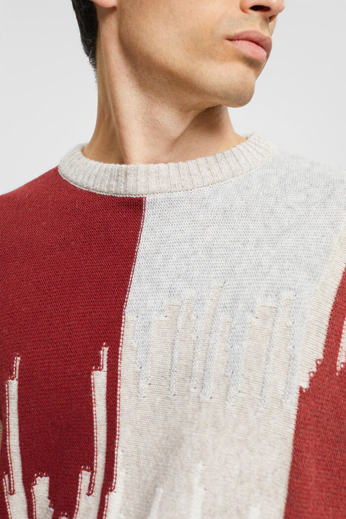 Pullover im Jacquardstrick aus Wollmix